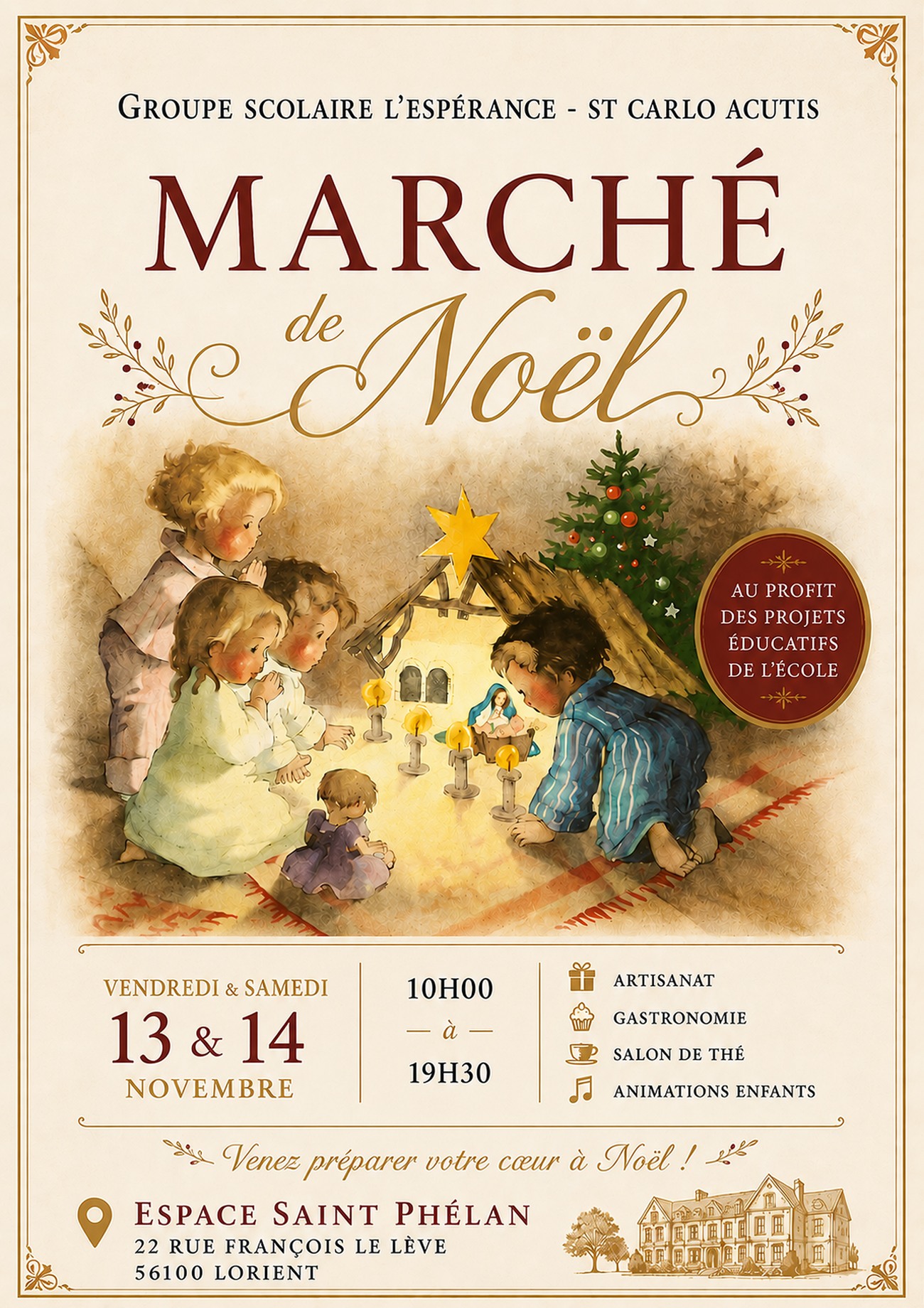 Affiche du marché de Noël 2026 : 13 et 14 novembre à Lorient
